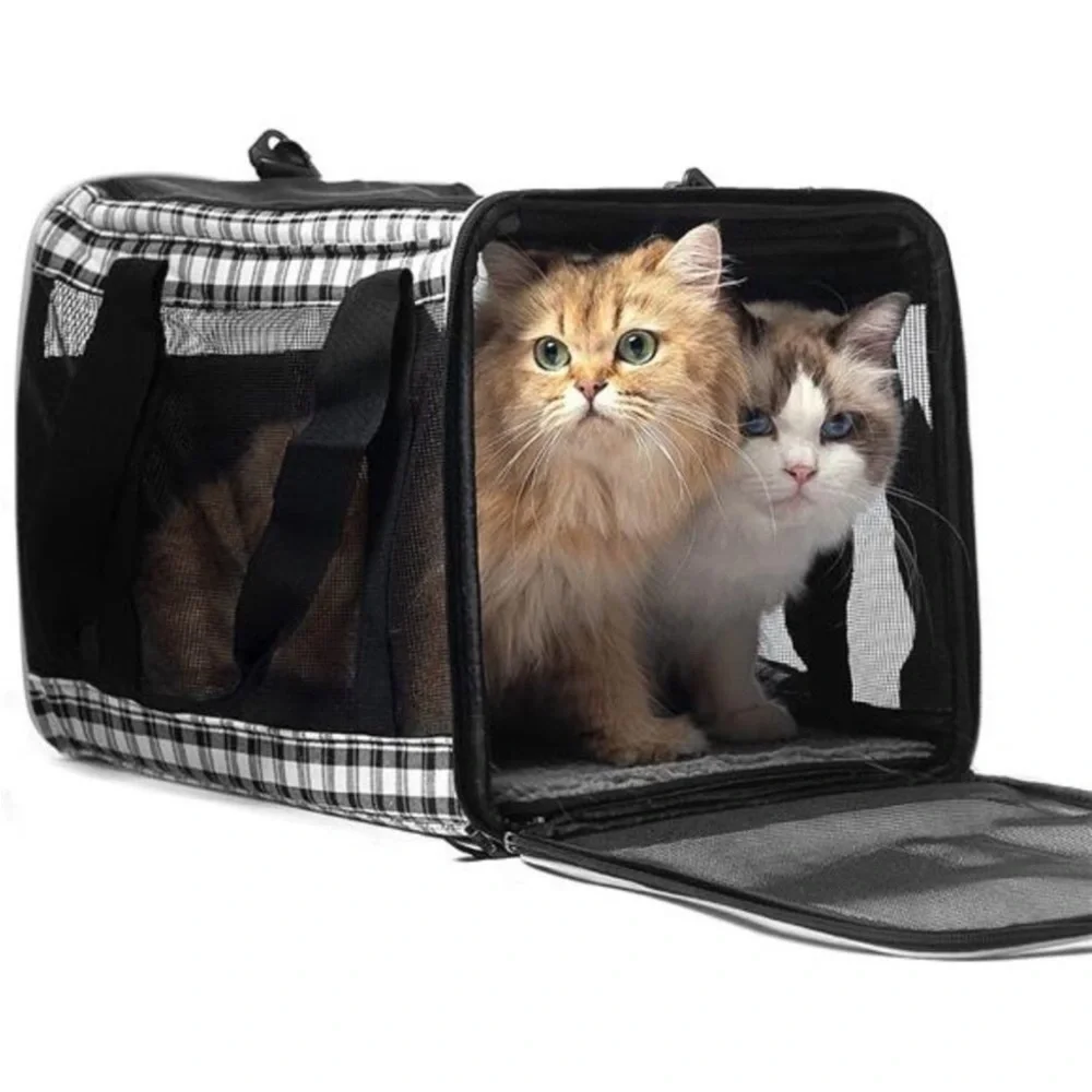 Large Cat Carrier for 2Cats,Soft-Sided Pet Carrier for Cat,Top Load Cat Carriers